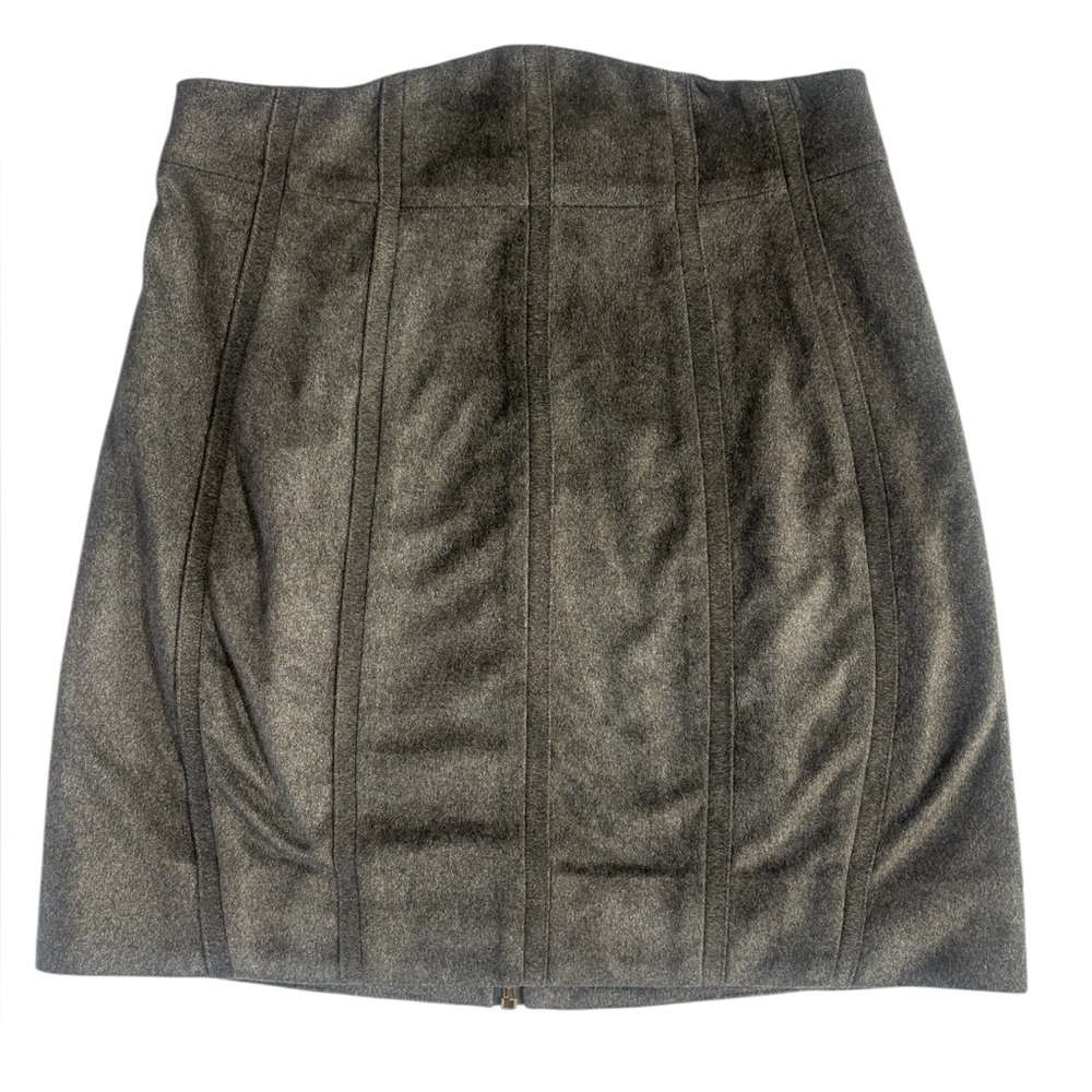 House of CB London Faux Suede Mini Skirt Gray Small Lined